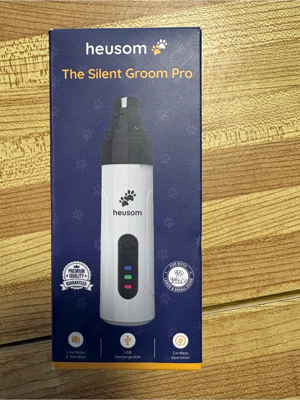 Heusom Cordless Silent Groom Pro Nail Trimmer for Dogs and Cats